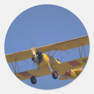 U.S. Navy version, Stearman N3N3 Classic Round Sticker