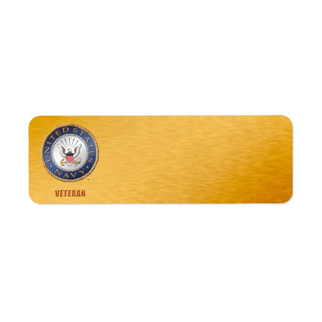 U.S. Navy Veteran Address Label (Front)