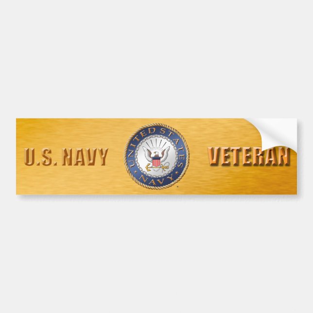 U.S. Navy Veteran Bumper Sticker (Front)