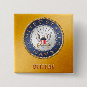 U.S. Navy Veteran Button