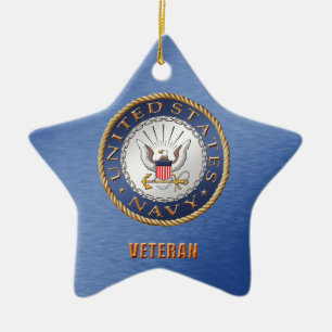 U.S. Navy Veteran Ceramic Ornament
