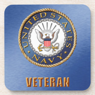 U.S. Navy Veteran Hard plastic coaster