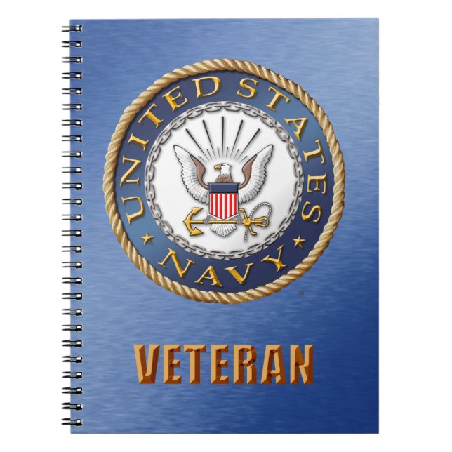 U.S. Navy Veteran Spiral Photo Notebook (Front)