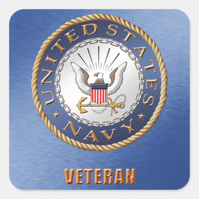 U.S. Navy Veteran Sticker (Front)