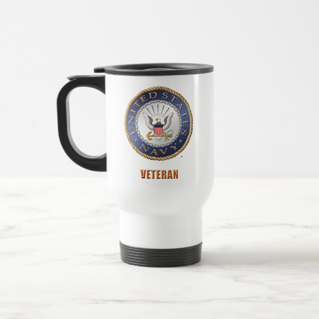 U.S. Navy Veteran Travel/Commuter Mug (Left)