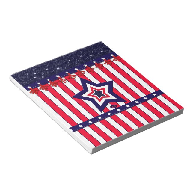 U.S. Patriotic Celebration of National Holidays Notepad (Angled)