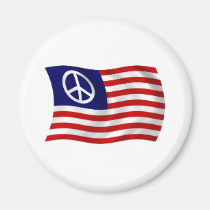 U.S. Peace Sign Flag Magnet
