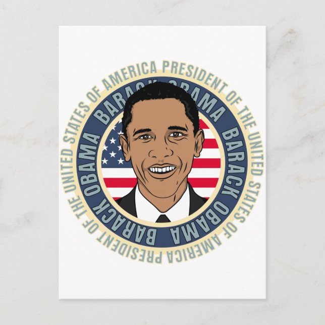 U.S. President Barack Obama Postcard (Front)