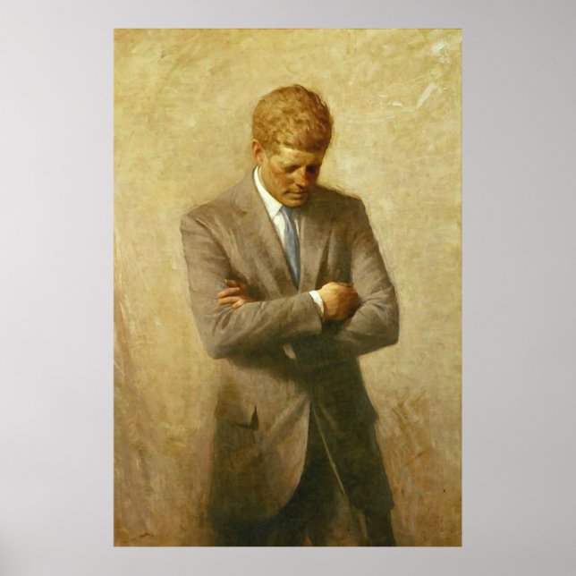 U.S. President John F. Kennedy by Aaron Shikler Poster (Front)