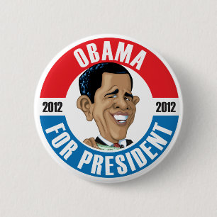 U.S. Presidents Campaign Button: #44 Obama 6 Cm Round Badge