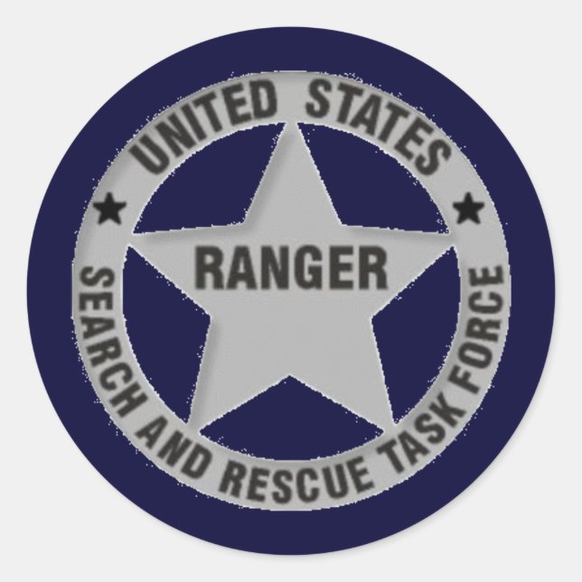U.S. Ranger Search & Rescue Task Force Classic Round Sticker (Front)