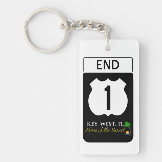 U.S. Route 1 Road Sign Key Ring (Front)