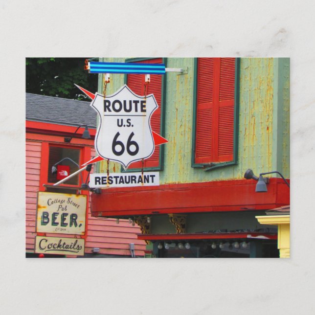 U.S. Route 66 Travel Postcard (Front)