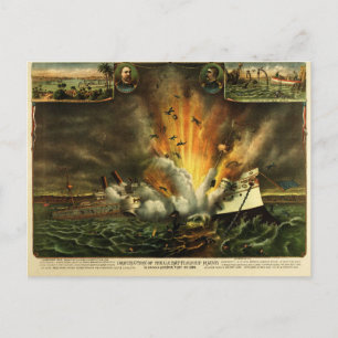 U.S.S. Maine Explosion Postcard