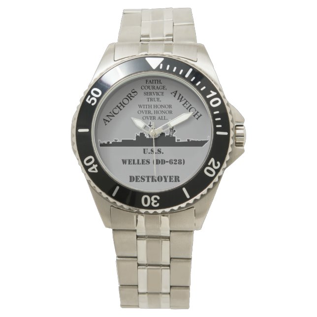 U.S.S. WELLES (DD-628) WATCH (Front)