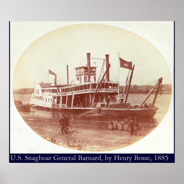 U.S. Snagboat "General Barnard" 1885 Poster (Front)