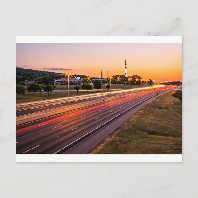 U.S. Space and Rocket Centre at Sunset Postcard (Front)