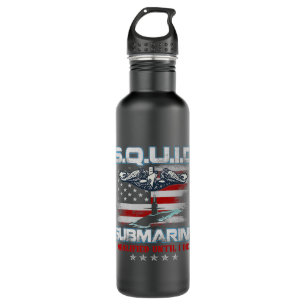 U.S Submarine Service Veteran Submariner USA Flag  710 Ml Water Bottle