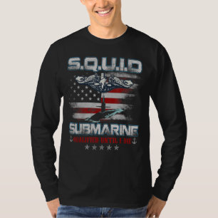 U S Submarine Service Veteran Submariner Usa Flag T-Shirt
