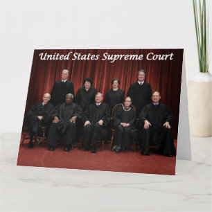 U.S. Supreme Court Justices 2018 - Seal On Back Card