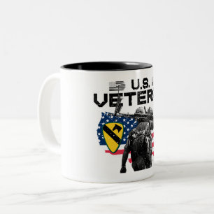 U.S. Veteran - 1st Cavalry Division Two-Tone Coffee Mug