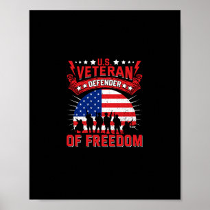 u.s. veteran defender of freedom poster