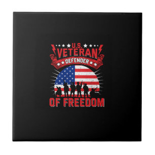 u.s. veteran defender of freedom tile