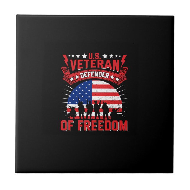 u.s. veteran defender of freedom tile (Front)