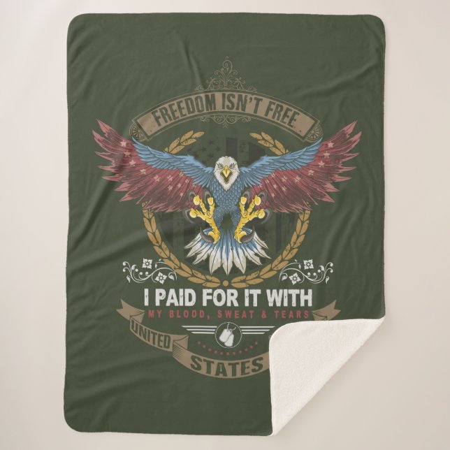 U.S. Veteran Sherpa Blanket (Front)