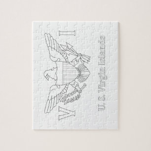 U.S. Virgin Island Flag Adult Colouring Puzzle