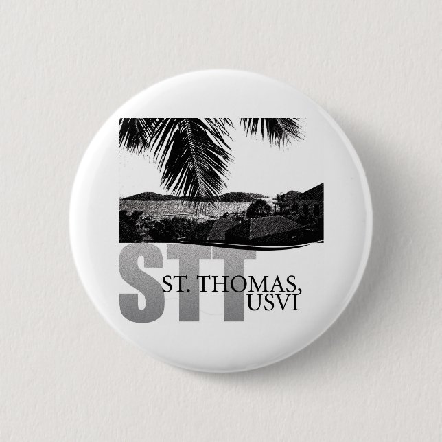 U.S. Virgin Islands 6 Cm Round Badge (Front)
