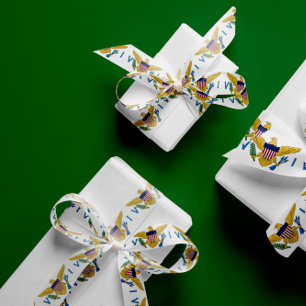 U.S. Virgin Islands Flag 1.5" Width Ribbon Satin Ribbon