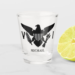 U.S. Virgin Islands Flag   Black Shot Glass