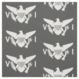U.S. Virgin Islands Flag (Large) Gray & White Fabric