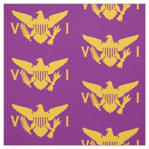 U.S. Virgin Islands Flag (Large) Purple & Gold Fabric