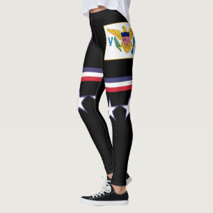 U.S. Virgin Islands Flag Leggings