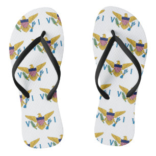 U.S. Virgin Islands Flag Pattern Flip Flops