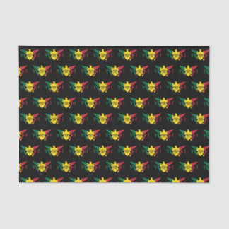 U.S. Virgin Islands Flag | Red Yellow Green Black Tissue Paper