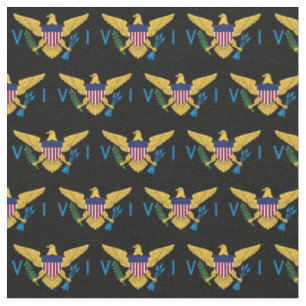 U.S. Virgin Islands Flag (Small) Black Fabric