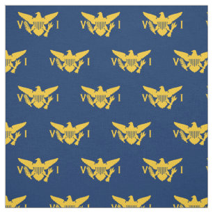 U.S. Virgin Islands Flag (Small) Navy Blue & Gold Fabric