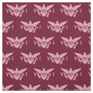 U.S. Virgin Islands Flag (Small) Pink & Burgundy Fabric