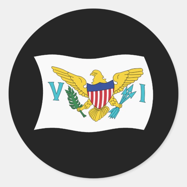 U.S. Virgin Islands Flag Sticker (Front)