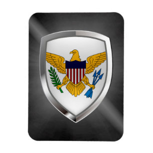 U.S. Virgin Islands Metallic Emblem Magnet
