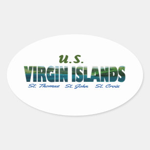 U.S. Virgin Islands Oval Sticker