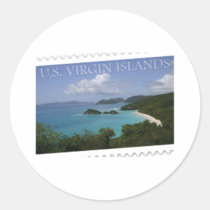 U.S. Virgin Islands - St. John's Trunk Bay Classic Round Sticker