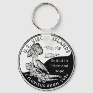 U.S. Virgin Islands state quarter Key Ring