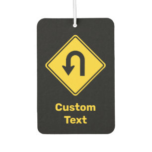 U-Turn Sign Car Air Freshener