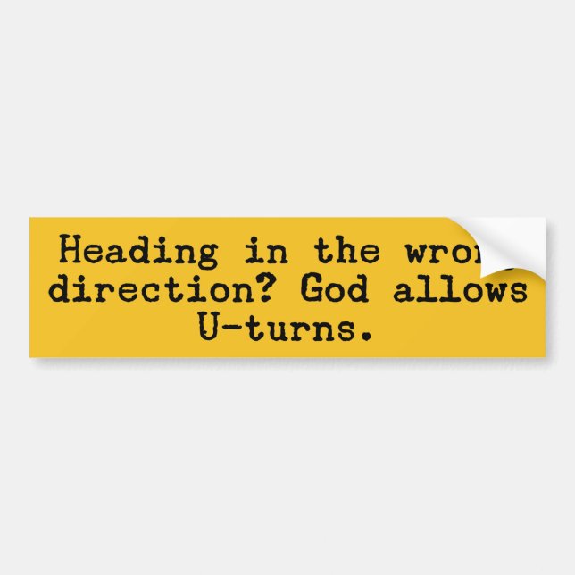 U-Turns Bumper Sticker (Front)