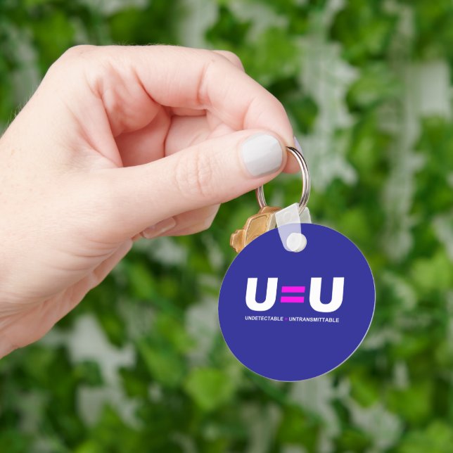 U=U HIV Undetectable Equals Untransmittable Key Ring (Hand)