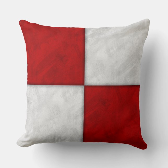 U Uniform Watercolor Nautical Signal Maritime Flag Cushion (Front)